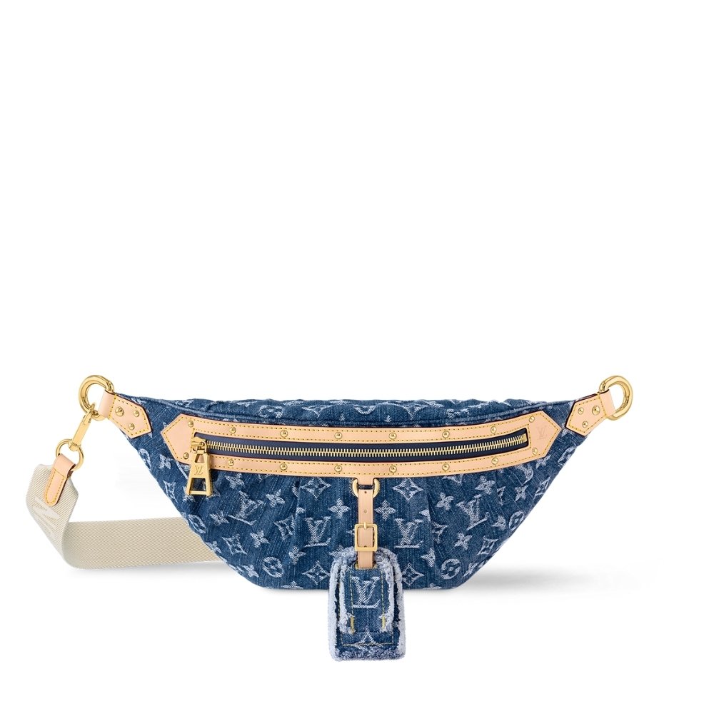 30-12 Louis Vuitton Bumbag High Rise Denim Blue 38Cm M46837 - Image 1