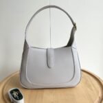 Gucci Jackie 1961 Medium Tote Bag Light Grey Leather 27Cm 782849 Aaddx 1741 - Image 3