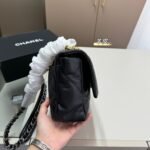 Chanel 19 Handbag Shiny Gold And Silver Tone Black 26Cm AS1160 B04852 94305 - Image 9
