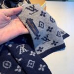 Louis Vuitton Cachecol Monogram Denim Scarf Dark Grey - Image 4