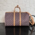 [Super Vip 1:1] Louis Vuitton Keepall Bandoulière 50 Satin Purple 50Cm M13977 - Image 4