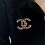 Chanel Cc Brooch Black With Many Small Stars - Image 5