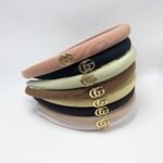 Gucci Small Gg Headband With Gold Hardware In White - Image 3