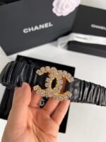 Chanel Women’S Cc Gold Belt With Pearls 30Mm - Image 5