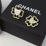 Chanel Four Leaf Clover Heart Earrings Abf311 B19851 Nafgv - Image 4