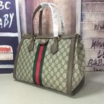 Summer Set: Gucci Ophidia Gg Medium Top Handle Tote Bag And Zip Around Wallet Brown - Image 6