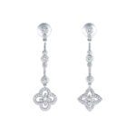 Louis Vuitton Monogram Fusion Earrings White Gold Q96149