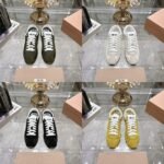 Miumiu Plume Suede Sneaker White 5E114E 054 F0009 F 005 - Image 6