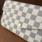 Louis Vuitton Félicie Pochette Damier Azur Canvas Pink 21cm N63106 - Image 3