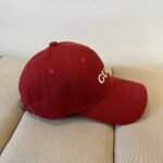 Gucci Embroidered Cotton Baseball Cap Red - Image 3