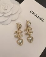 Chanel Pearl Gold Earrings - Image 6