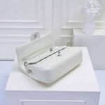 Summer Set: Chanel Classic Double Flap Bag White Silver Hardware And Square Sunglasses Tweed Accent In White - Image 5