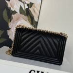 [SUPER VIP 1:1] CHANEL LE BOY CHEVRON CAVIAR BLACK 25CM - Image 4