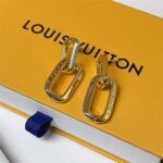 Louis Vuitton Lv Edge Double Earrings Gold Mp2990 - Image 2