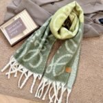 Loewe Anagram Scarf In Wool Green F811257X79 8425 - Image 2