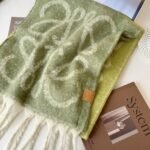 Loewe Anagram Scarf In Wool Green F811257X79 8425 - Image 3