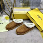 Fendi Sabot Suede Sandals Brown 7D1823Asa1F0C23 - Image 2