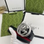 Gucci Interlocking Men Belt Black 411924 H917N 1060 - Image 2