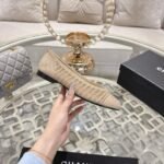 Chanel Ballet Flat Raffia White And Beige G46352 B19806 Nafbo - Image 3