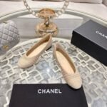 Chanel Ballet Flat Raffia White And Beige G46352 B19806 Nafbo - Image 4