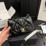 Chanel Puffy Bubbly Cc Flap Bag Quilted Medium Black 20Cm - Image 3