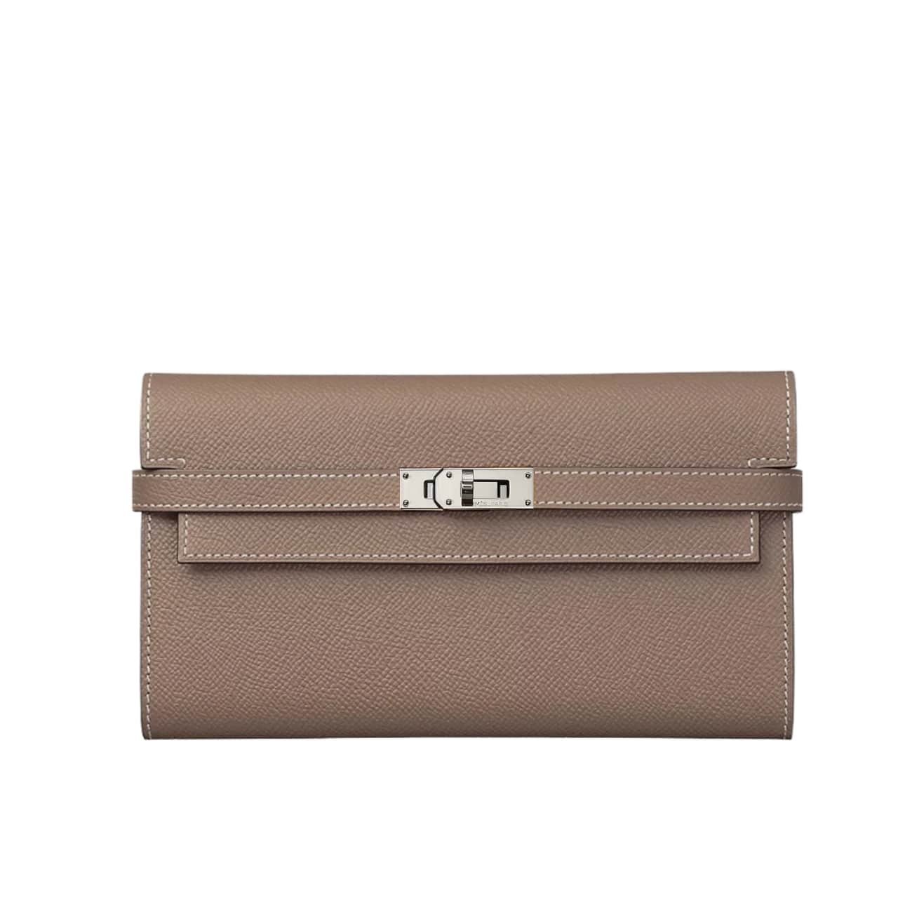 47 Hermes Kelly Classic Wallet Étoupe 19Cm H051300Cc18 - Image 1