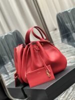 Saint Laurent Paris Vii Large Flat Hobo Bag In Smooth Leather Bag Red - Image 7