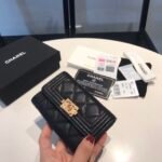 Chanel Boy Flap Card Holder Black 11Cm A80603 Y07659 94305 - Image 4