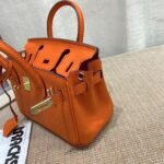 Hermes Birkin Mini Gold Hardware Epsom Orange 20Cm - Image 7