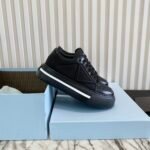 Prada Macro Re-Nylon And Brushed Leather Sneakers Black 2Eg3763Lf5F0632 - Image 9