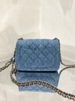 Chanel Mini Denim Rectangular Crush Ghw 17Cm - Image 9