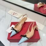 Valentino Bepointy Slingback Pumps Beige And Blue 6W2S0Ll3Yea Cvk - Image 5