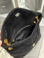 Saint Laurent Lou Puffer Toy Bag In Quilted Black - Image 6