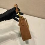 Prada Re Edition Mini Suede Bag Dark Brown 28Cm 1Bc204 2C4S F0324 V Qoo - Image 4