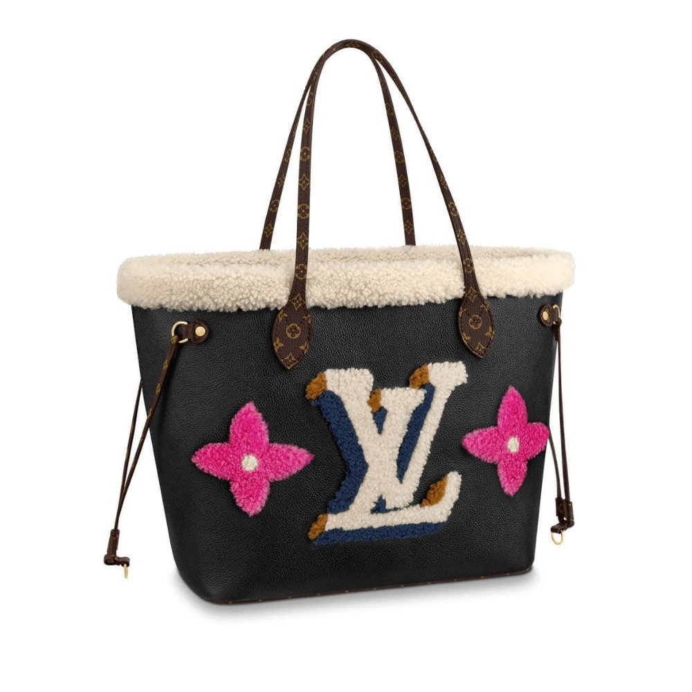59-1-11 Louis Vuitton Neverfull Mm Monogram Teddy Black 31Cm M56960 - Image 1