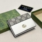 Gucci Bi Color Gg Marmont Small Wallet Beige And White 11Cm 658610 17Wag 9096 - Image 2