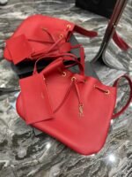 Saint Laurent Paris Vii Large Flat Hobo Bag In Smooth Leather Bag Red - Image 3