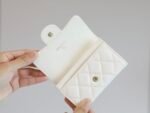 Chanel Classic Card Holder Wallet White 10Cm Ap0214 B10583 10601 - Image 6