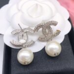 Chanel Cc Silver Earrings - Image 5