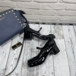 Prada Women’S Logo Patch Heeled Pumps Black 1I768Mf045069 - Image 3