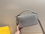 Fendi Baguette Silver Crystal Trim 25Cm - Image 7