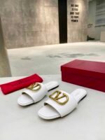Valentino Garavani Vlogo Signature Slide Sandal White - Image 3