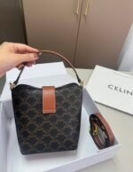 Celine Mini Bucket Triomphe In Triomphe Canvas 17Cm - Image 4