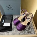 Prada High Heeled Satin Sandals Violet 1Xp48B 049 F0030 F 135 - Image 3