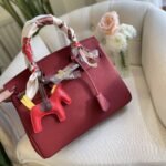 Hermes Birkin 35 Togo Leather Gold Hardware Dark Red 35Cm - Image 2
