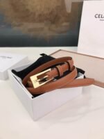 Celine Leather Belt Brown 1.8Cm - Image 6