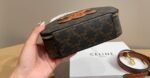 Celine Half Moon Case Cuir Triomphe In Triomphe Canvas And Calfskin Tan 18Cm 10K642Ecm 04Lu - Image 2