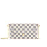Louis Vuitton Félicie Pochette Damier Azur Canvas Pink 21cm N63106