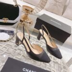 Chanel Slingbacks Grosgrain Black G31318 Y50006 94305 - Image 2