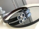 Salvatore Ferragamo Reversible Leather Belt Black 3.5Cm - Image 3